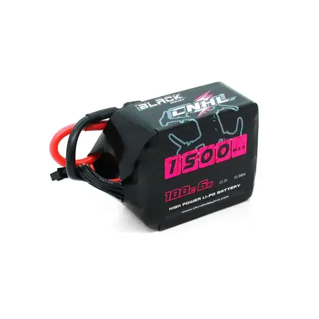 Аккумулятор CNHL Black Series Li-po 6s 22.2в 1500мАч 33.3вт 100c XT60 для FPV дрона