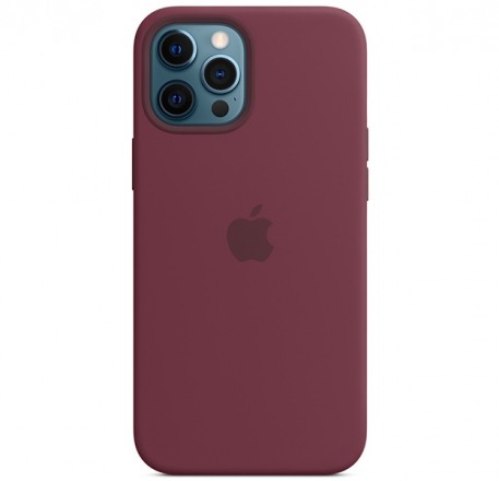 Чехол iPhone 12 Pro Max Silicone Case with Magsafe Aubergine