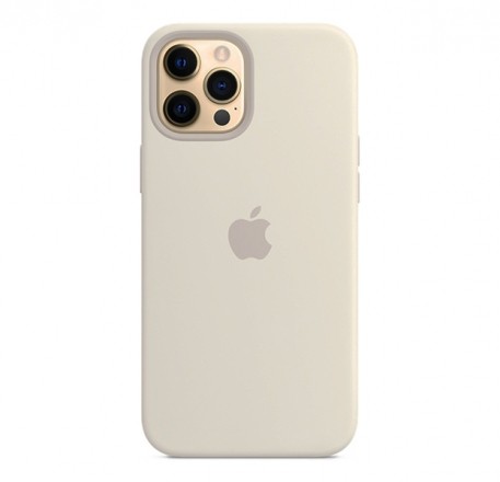 Чехол для iPhone 12 Pro Silicone Case кремовый